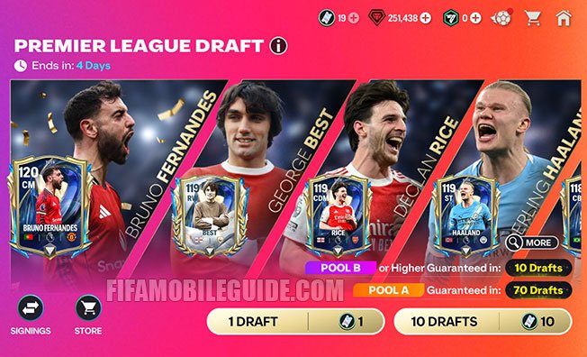FC Mobile TOTS 2026 Premier League Draft Player Pool