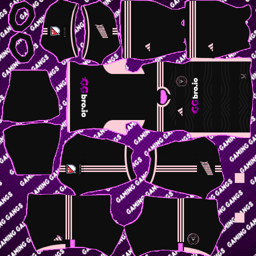 Gaming Gangs Miami Away - Inter Miami Kits and Logo for DLS 24