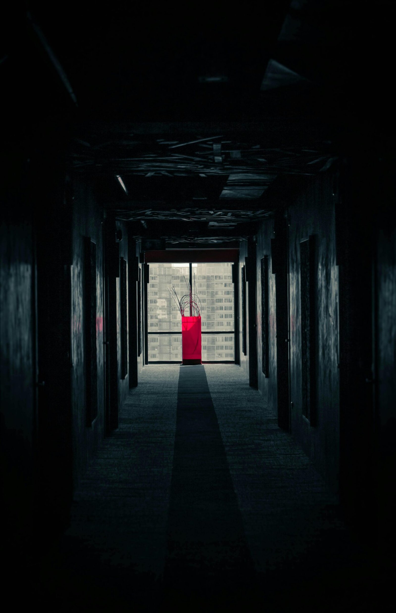 Abandoned hallway representing Resident Evil Requiem stealth and exploration