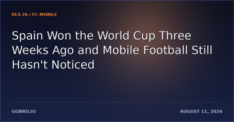Spain Won the World Cup Three Weeks Ago and Mobile Football Still Hasn't Noticed